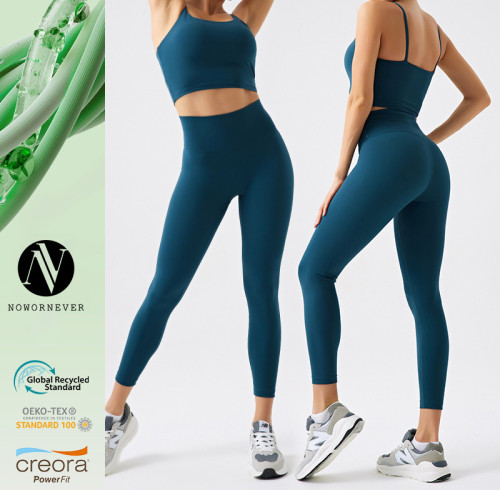 Wholesale Women's Eco-Friendly Recycled Fabric Beauty Back Yoga Set | Slim Fit Sports Fitness Outfit for Running - OEM & ODM Solutions Available