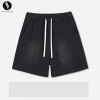 RS Men's Wear | OEM & ODM Heavyweight 350G Spray Monkey Shorts - DK8602 American Drawstring Pants for Bulk Orders & Sourcing Agents