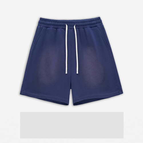 RS Men's Wear | OEM & ODM Heavyweight 350G Spray Monkey Shorts - DK8602 American Drawstring Pants for Bulk Orders & Sourcing Agents