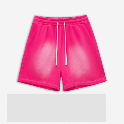 RS Men's Wear | OEM & ODM Heavyweight 350G Spray Monkey Shorts - DK8602 American Drawstring Pants for Bulk Orders & Sourcing Agents