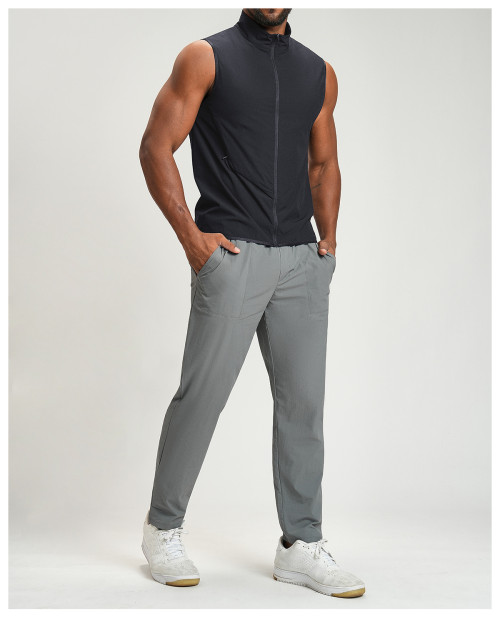 Men's Quick-Dry Eco-Friendly Fitness Tank Top 5085 | Recycled Cotton-Padded Patchwork | OEM & ODM Services for Wholesale & Sourcing Agents | Ideal Activewear Solution for Gym & Casual Wear