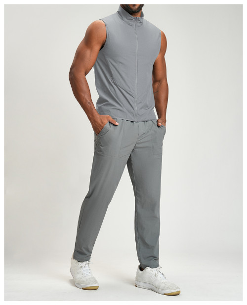 Men's Quick-Dry Eco-Friendly Fitness Tank Top 5085 | Recycled Cotton-Padded Patchwork | OEM & ODM Services for Wholesale & Sourcing Agents | Ideal Activewear Solution for Gym & Casual Wear