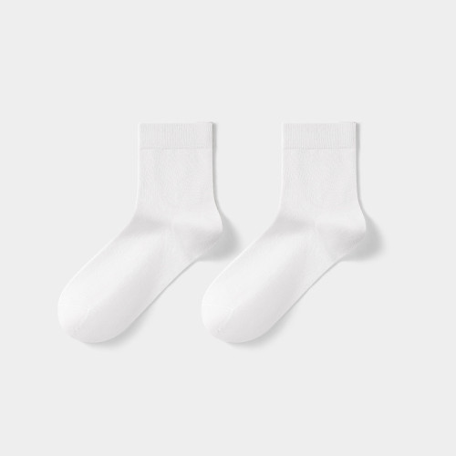 Custom Men's Pure Cotton Mid-Calf Socks - Antibacterial, Sweat Absorbent, Deodorant, Seamless High Elastic Socks | OEM, ODM, Wholesale Solutions | Item No. 1912-5