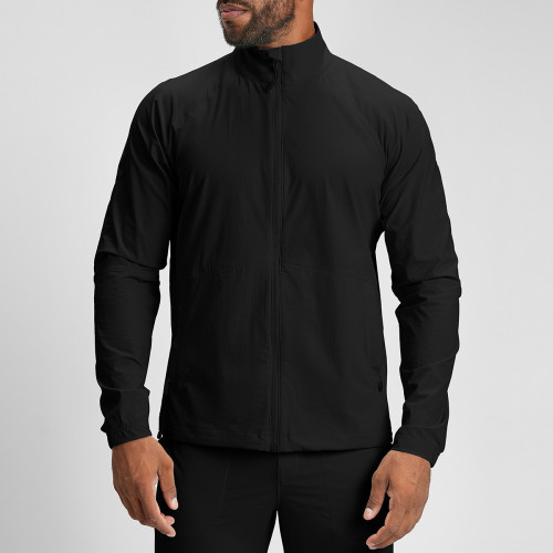 Men's Breathable Fast-Drying Fitness Jacket - Eco-Friendly Recycled Materials, Stand Collar, and Zipper - Available for OEM, ODM, and Wholesale Sourcing Partnerships