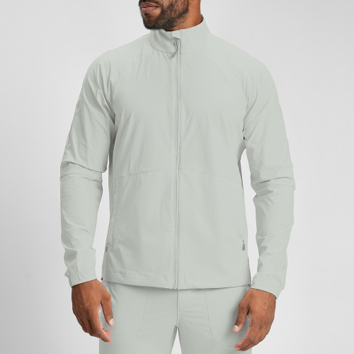 Men's Breathable Fast-Drying Fitness Jacket - Eco-Friendly Recycled Materials, Stand Collar, and Zipper - Available for OEM, ODM, and Wholesale Sourcing Partnerships
