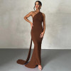 2026 Summer New Arrival Women's Dress - Sexy Backless Ruched Slim Fit Maxi Dress | OEM & ODM for Wholesale, Sourcing Agents | Solid Color Sleeveless Design - Item No.D3312176A