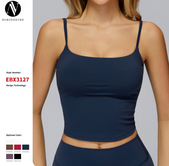 OEM & ODM Women's Brushed Yoga Tank Top with Hollow Back and Double Straps - Perfect Sports Tank for Outdoor Running & Fitness | Wholesale Sourcing Agents3127