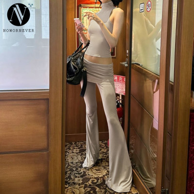 OEM & ODM Women's Fall 2025 Fashion Sleeveless Crop Top with High Waist Flare Pants Set - Wholesale Activewear S4516401K for Brands and Retailers