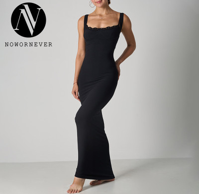 2025 Summer Lace Bralette Elegant Maxi Dress - Women's Bodycon Cami Dress, OEM & ODM Available, Wholesale Solutions for Activewear & Fashion Clothing, Item No.SK1243