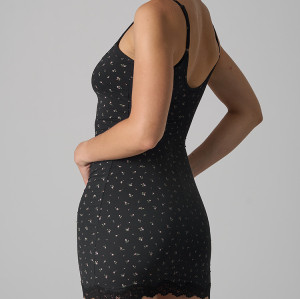 OEM & ODM Spring Black Lace Slip Dress for Women | Floral Print Cami Mini Dress | High Waist Bodycon Slim Fit | Wholesale Sourcing Agents | Perfect for Activewear & Fashion Clothing