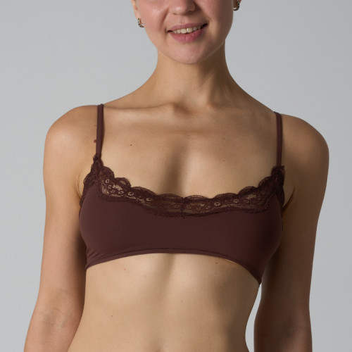 OEM/ODM Summer 2025 SK1225 Kardashian Style Lace Scoop Bralette - Women’s High Stretch Ultra-thin Breathable Comfortable Seamless Wire-free Bra for Wholesalers & Sourcing Agents