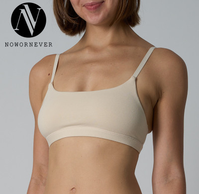 OEM & ODM 2025 Spring SK1232 Cotton Scoop Bralette for Women - Comfortable Seamless No Padding Soft High Stretch Sports Bra | Wholesale Activewear & Fashion Clothing Manufacturer
