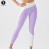 Women's Eco-Friendly Recycled Ribbed Irregular Yoga Pants, High Waist Leggings for Fitness, Outdoor Running & Sports