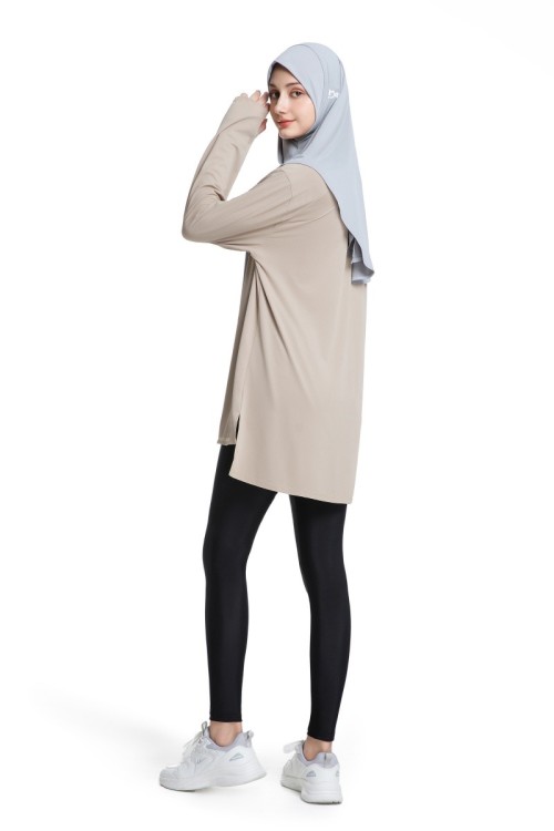 OEM & ODM Women's Quick Dry Half Zip Long Sleeve Sports Top - Y031 Comfortable Fitness Wear for Yoga & Running, Wholesale Available for Middle East Market