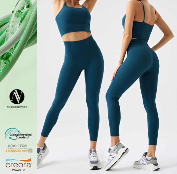 Wholesale Women's Eco-Friendly Recycled Fabric Beauty Back Yoga Set | Slim Fit Sports Fitness Outfit for Running - OEM & ODM Solutions Available