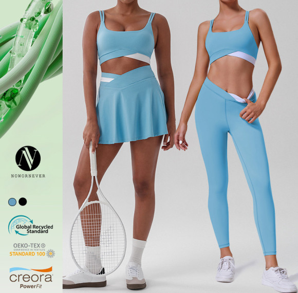 OEM & ODM High Waist Color Block Sports Skort for Women - Anti-Exposure Running Skirt with Built-in Shorts, Perfect for Tennis & Badminton | Wholesale Activewear Solutions