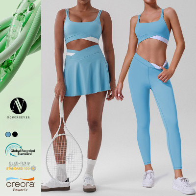 OEM & ODM High Waist Color Block Sports Skort for Women - Anti-Exposure Running Skirt with Built-in Shorts, Perfect for Tennis & Badminton | Wholesale Activewear Solutions