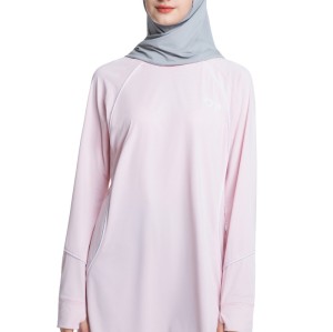 Y030 Women's Modest Long Sleeve Sports Top - Quick Dry Activewear for Outdoor Fitness | OEM & ODM Solutions for Middle East Arabic Yoga, Running & Sports - Wholesale Opportunities Available