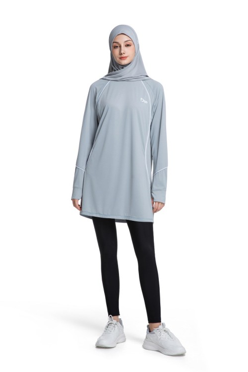 Y030 Women's Modest Long Sleeve Sports Top - Quick Dry Activewear for Outdoor Fitness | OEM & ODM Solutions for Middle East Arabic Yoga, Running & Sports - Wholesale Opportunities Available