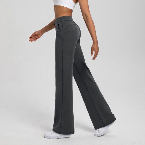 CK138 Athena Lululemon Style Yoga Pants for Women - OEM & ODM Available, Washed Air Layer Modal Loose Slim Fit Sports Fitness Trousers for Wholesale and Sourcing Agents