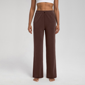 CK138 Athena Lululemon Style Yoga Pants for Women - OEM & ODM Available, Washed Air Layer Modal Loose Slim Fit Sports Fitness Trousers for Wholesale and Sourcing Agents