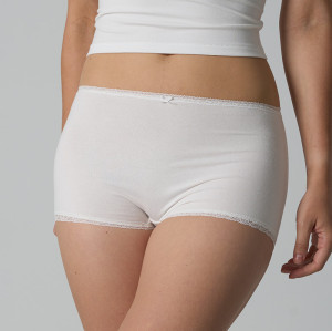 Solid Color Cotton Lace Short Underwear for Women | OEM & ODM High Waist Leggings | Wholesale Boxer Shorts Manufacturer & Sourcing Partner1317