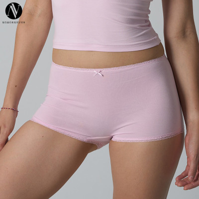 Solid Color Cotton Lace Short Underwear for Women | OEM & ODM High Waist Leggings | Wholesale Boxer Shorts Manufacturer & Sourcing Partner1317