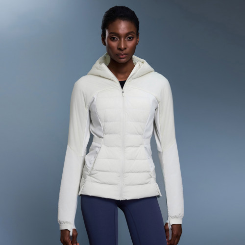 Wholesale Women's Winter Hooded Zippered Jacket - Lightweight Water-Resistant White Duck Down Sportswear with Windproof Design, Available for OEM & ODM.D25119