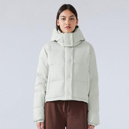 New Winter Thickened Warm Coat for Women | OEM & ODM Double Placket Windproof Hooded Stand Collar Down Jacket DAW158 - Ideal for Wholesale and Sourcing Partnerships