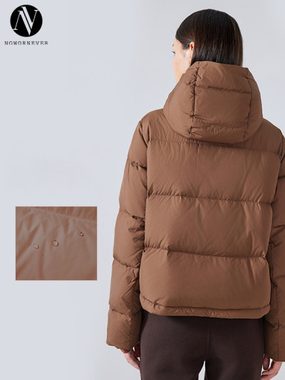 New Winter Thickened Warm Coat for Women | OEM & ODM Double Placket Windproof Hooded Stand Collar Down Jacket DAW158 - Ideal for Wholesale and Sourcing Partnerships
