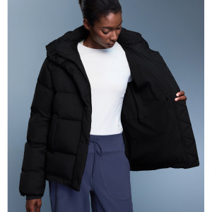 New National Standard 90% White Duck Down Down Jacket Women Winter Waist-Defining Drawstring Thickened Warm Casual Hooded Coat D25144