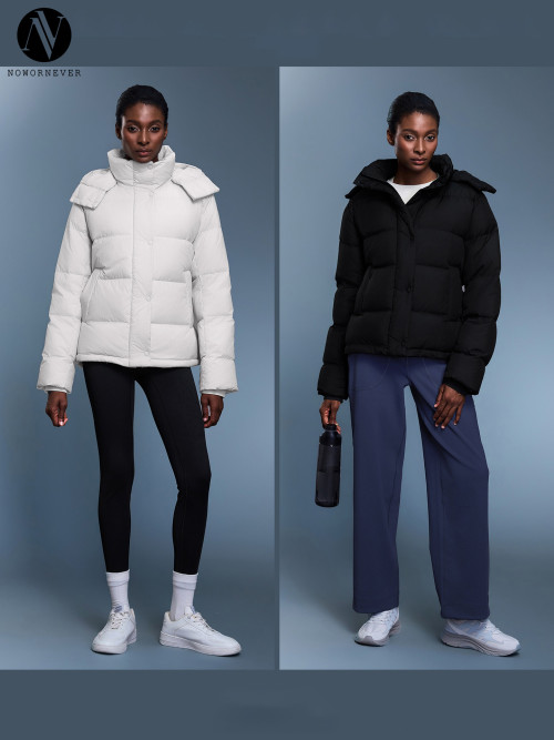 New National Standard 90% White Duck Down Down Jacket Women Winter Waist-Defining Drawstring Thickened Warm Casual Hooded Coat D25144