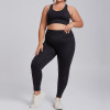 OEM/ODM Plus-Size Yoga Set & Gym Wear Manufacturer, Wholesale Custom Nude-Feel High-Waist Activewear Two-Piece with Pockets.F209-210