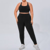 Plus Size Women's Sportswear Set | OEM/ODM Custom Activewear Manufacturer & Wholesale Supplier of Nude-Feel, High-Stretch Yoga & Gym Wear Outfits for BrandsF219-220