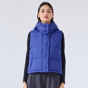 DAW159: OEM & ODM Women's Winter Casual Hooded Down Vest - Versatile Sleeveless Jacket & Short Warm Outerwear | Ideal for Wholesale and Sourcing Agents
