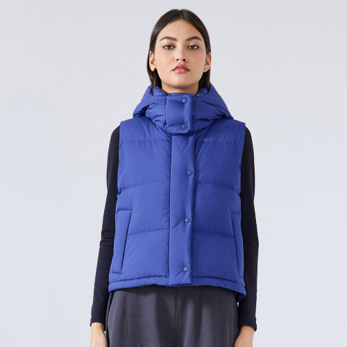 DAW159: OEM & ODM Women's Winter Casual Hooded Down Vest - Versatile Sleeveless Jacket & Short Warm Outerwear | Ideal for Wholesale and Sourcing Agents