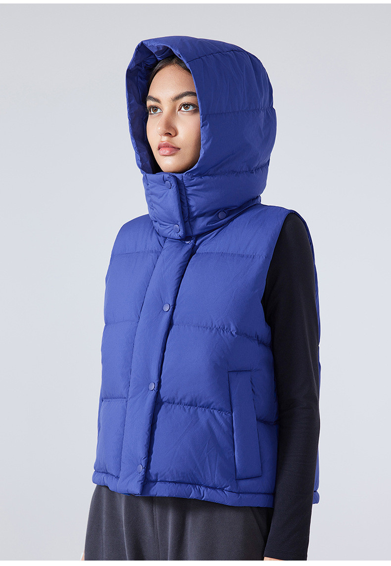 OEM women's winter casual hooded down vest