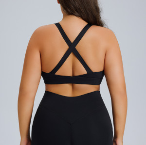 Custom Plus Size Activewear Bra Manufacturer - OEM ODM Wholesale Push-Up Shockproof Sports Bra for Women's Fitness Brands & Bulk SupplyF215Plus