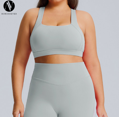 F215Plus New Cross-border Plus Size Sports Bra for Women - OEM, ODM, Wholesales & Sourcing Agents | Shockproof Support Workout Bra for Running, Yoga & Gym