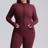 Custom Women's Gym Wear Jackets, OEM/ODM & Private Label Manufacturing of Long Sleeve Quick Dry Zipper Sports & Yoga Jackets for Apparel Brands & Wholesalers.F216Plus