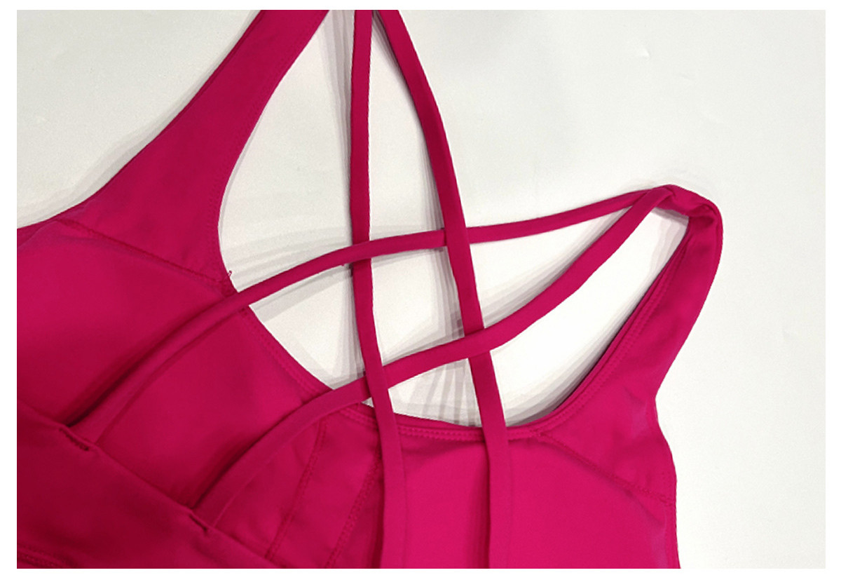 brushed fabric sports bra