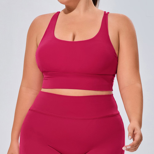 F220 Women's Plus Size Shockproof Sports Bra - Naked Feeling Brushed Wirefree Yoga Tank Top | OEM & ODM Manufacturer for Activewear, Wholesale & Sourcing Agents | Perfect for Fitness and Everyday Wear