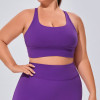 F220 Women's Plus Size Shockproof Sports Bra - Naked Feeling Brushed Wirefree Yoga Tank Top | OEM & ODM Manufacturer for Activewear, Wholesale & Sourcing Agents | Perfect for Fitness and Everyday Wear