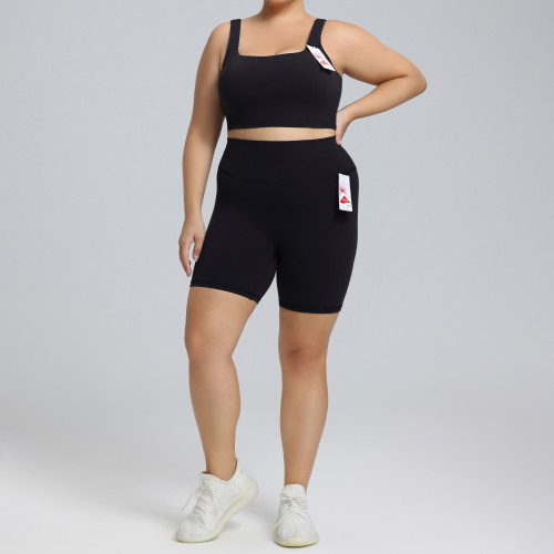 Plus Size Lycra Yoga Set OEM ODM Manufacturer, High-Stretch Nude-Feel Activewear Wholesale Supplier for Women's Gym Wear Production.F222-232