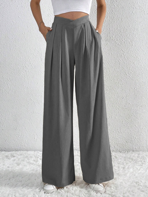 OEM & ODM Women's Wide Leg Pants - ZPDH0430 - 2026 Spring Summer Loose Fit Casual Trousers for Activewear, Streetwear & Fashion Clothing, Ideal for Wholesale & Sourcing Agents