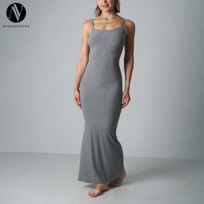 OEM & ODM Women's 2025 Summer Soft Lounge Rib Long Dress - Slim Fit Modal Cami Maxi Dress SK1229 for Wholesale & Sourcing Agents - Perfect for Activewear & Fashion Clothing Brands