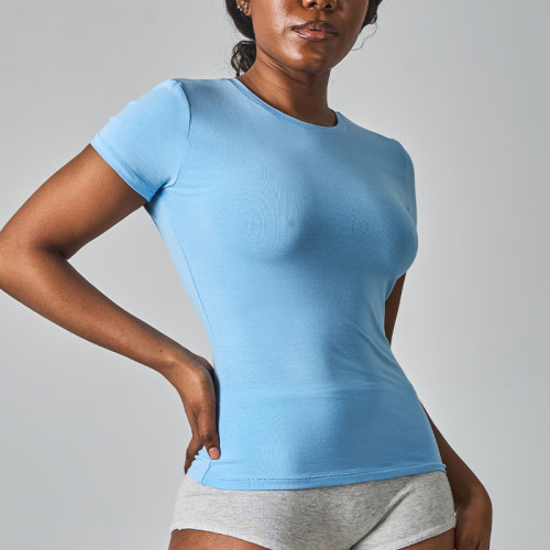 SK1219 Women's Crew Neck Short Sleeve T-Shirt Gym Workout Top - OEM & ODM Manufacturer for Activewear, Wholesale & Sourcing Agents Welcome | Perfect for Fitness, Running, and Sports Activities