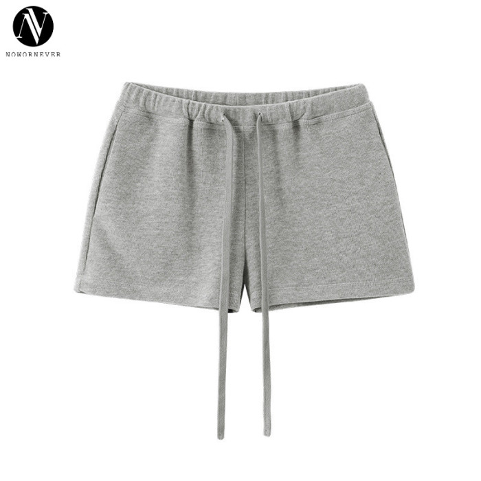 OEM & ODM Drawstring Sports Shorts - Item No. 1708GS25, 25 Spring Summer Solid Color Low Waist Ultra Short Shorts for Women - Perfect for Activewear & Gym Fitness Wear