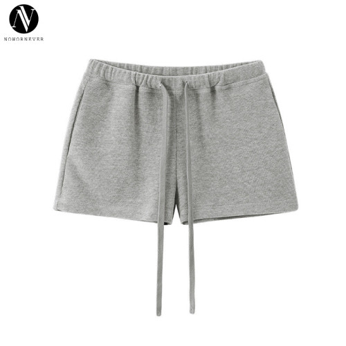 OEM & ODM Drawstring Sports Shorts - Item No. 1708GS25, 25 Spring Summer Solid Color Low Waist Ultra Short Shorts for Women - Perfect for Activewear & Gym Fitness Wear
