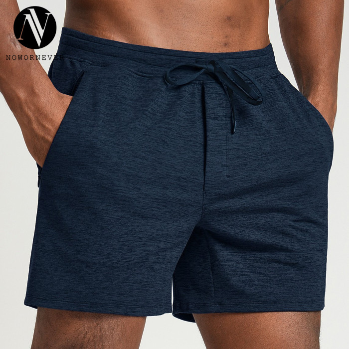 Custom Made OEM & ODM Men's Two-Tone Yoga Knit Shorts | Breathable, Skin-Friendly Bottoms for Outdoor Fitness, Hiking & Commuting | Wholesale Sportswear Solutions1500